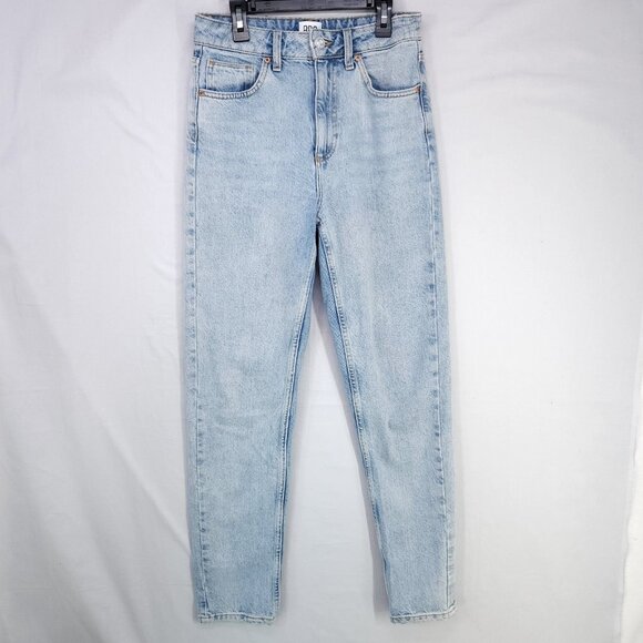 Urban Outfitters BDG Mom Linen Jeans Size 26x32 High Rise Baggy Tapered Leg - Picture 1 of 15